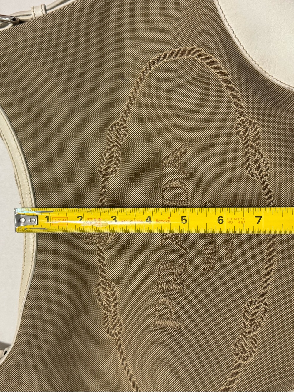 Prada Milano Canvas Shoulder Bag with White Leather Trim - Picture 13 of 14